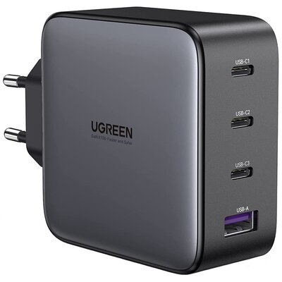 Ugreen Ładowarka  Ładowarka sieciowa UGREEN CD226 USB QC3.0 3x USB-C 100W PD czarna 40747