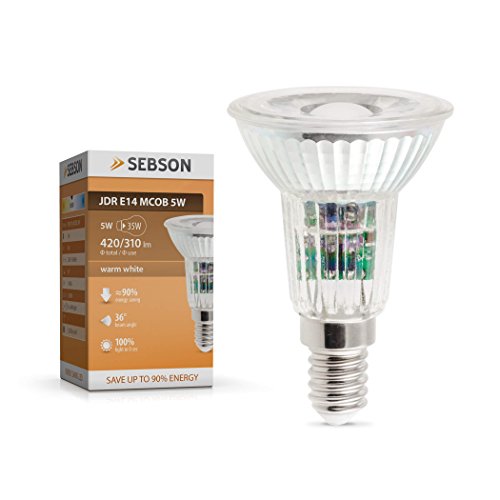 sebson SEBSON lampy LED E14 5 W COB  por. 35 W Halogen  420 lumenów, spot 36 °  230 V, ciepła biel JDR _ E14 _ mcob _ 5 W JDR_E14_MCOB_5W
