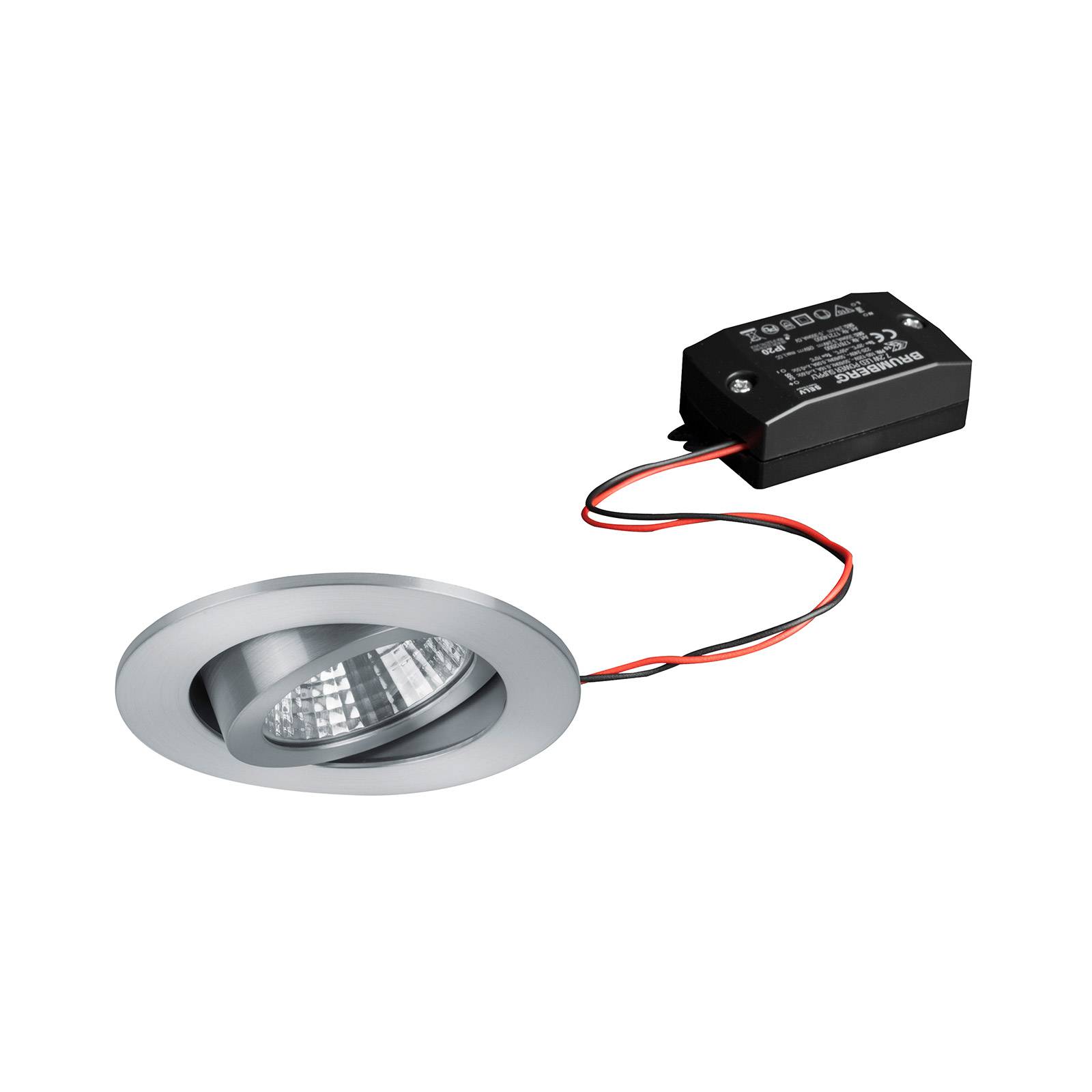 Brumberg spot wpuszczany LED 38° aluminium 3 000 K