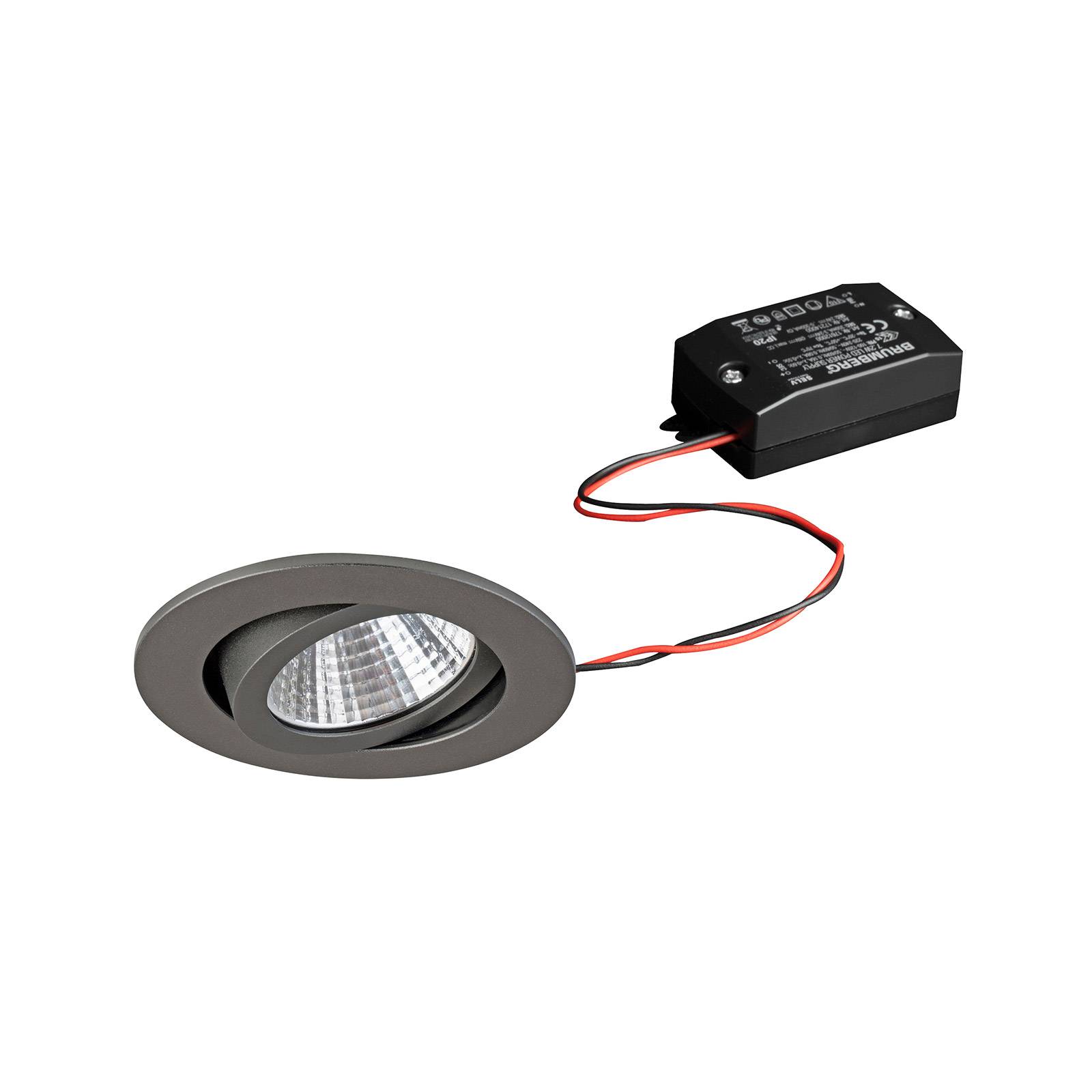 Brumberg spot wpuszczany LED 38° tytan 3 000 K