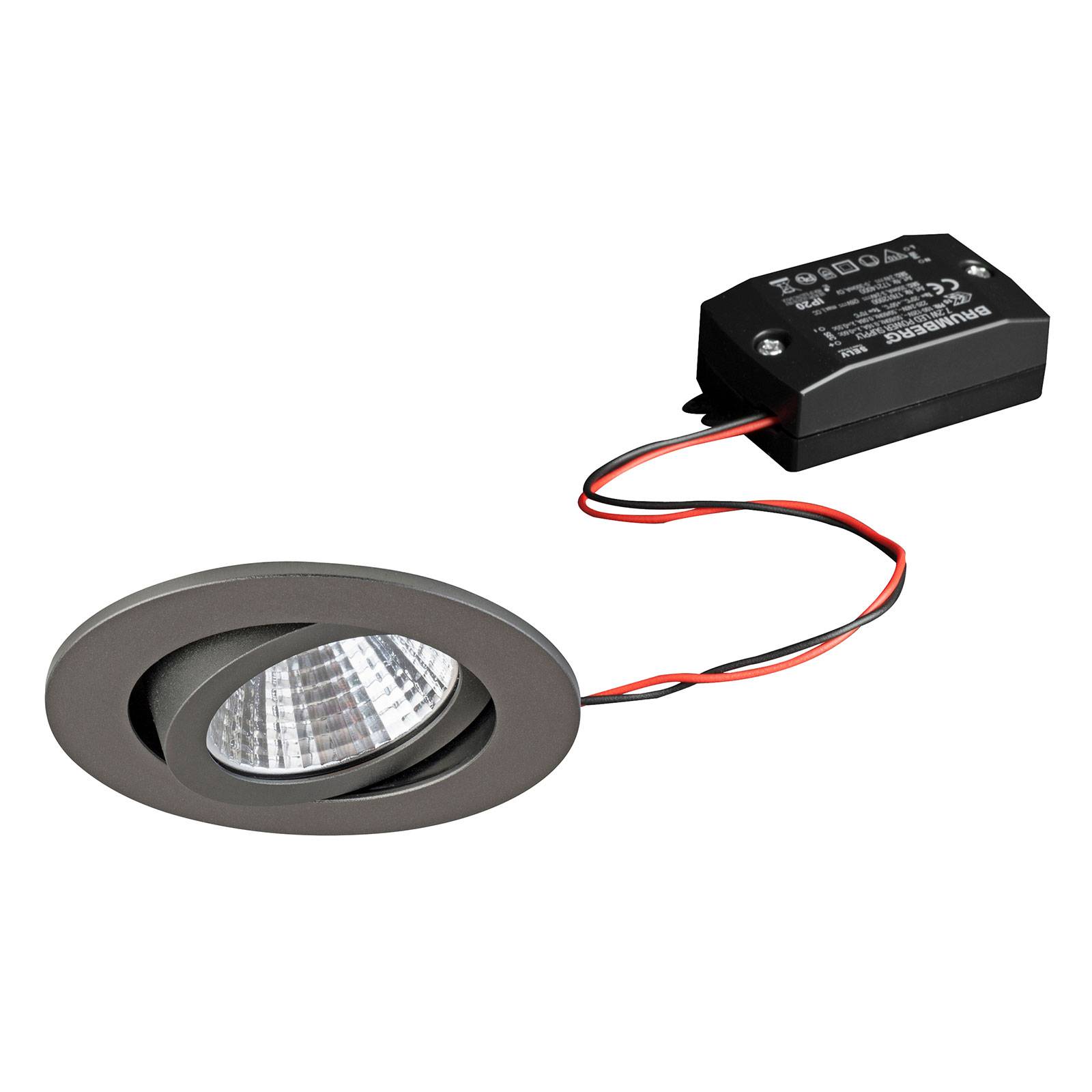 Brumberg spot wpuszczany LED 38° tytan 2 700 K