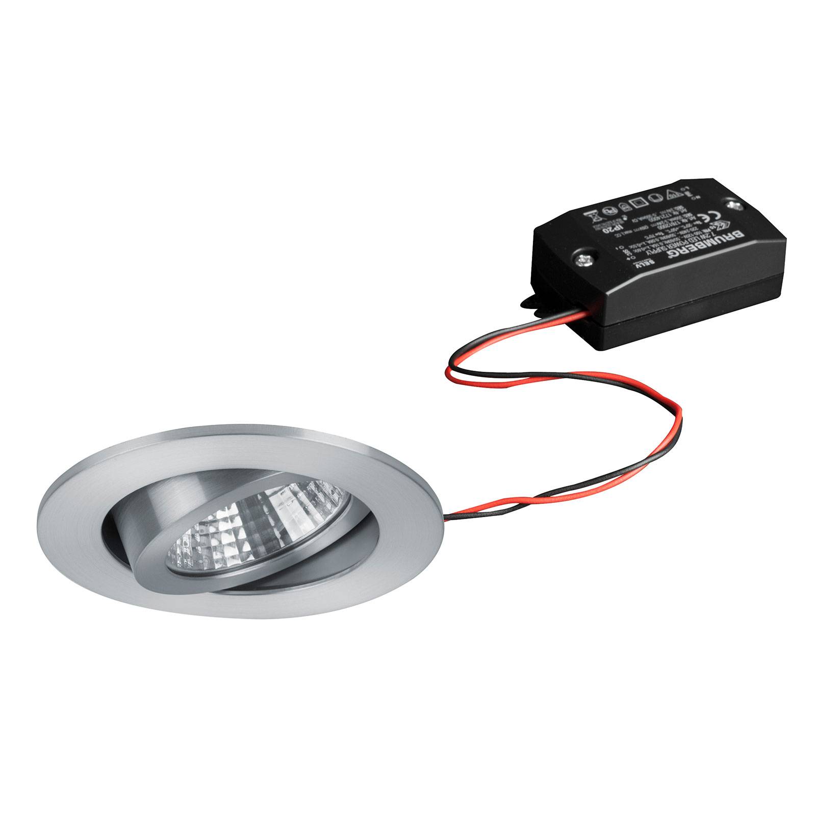Brumberg spot wpuszczany LED 38° aluminium 2 700 K