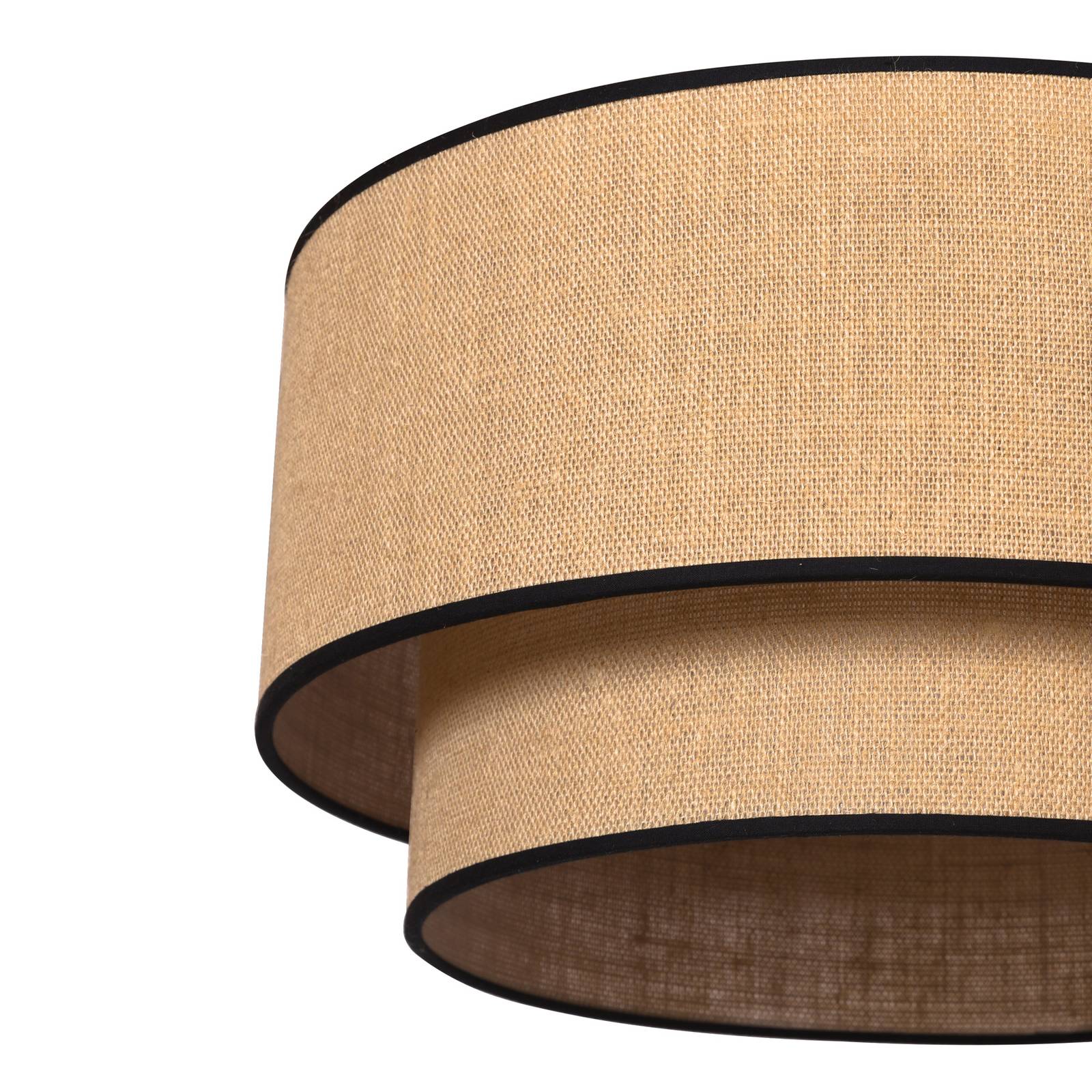 Euluna Lampa sufitowa Boho jute & black 60cm