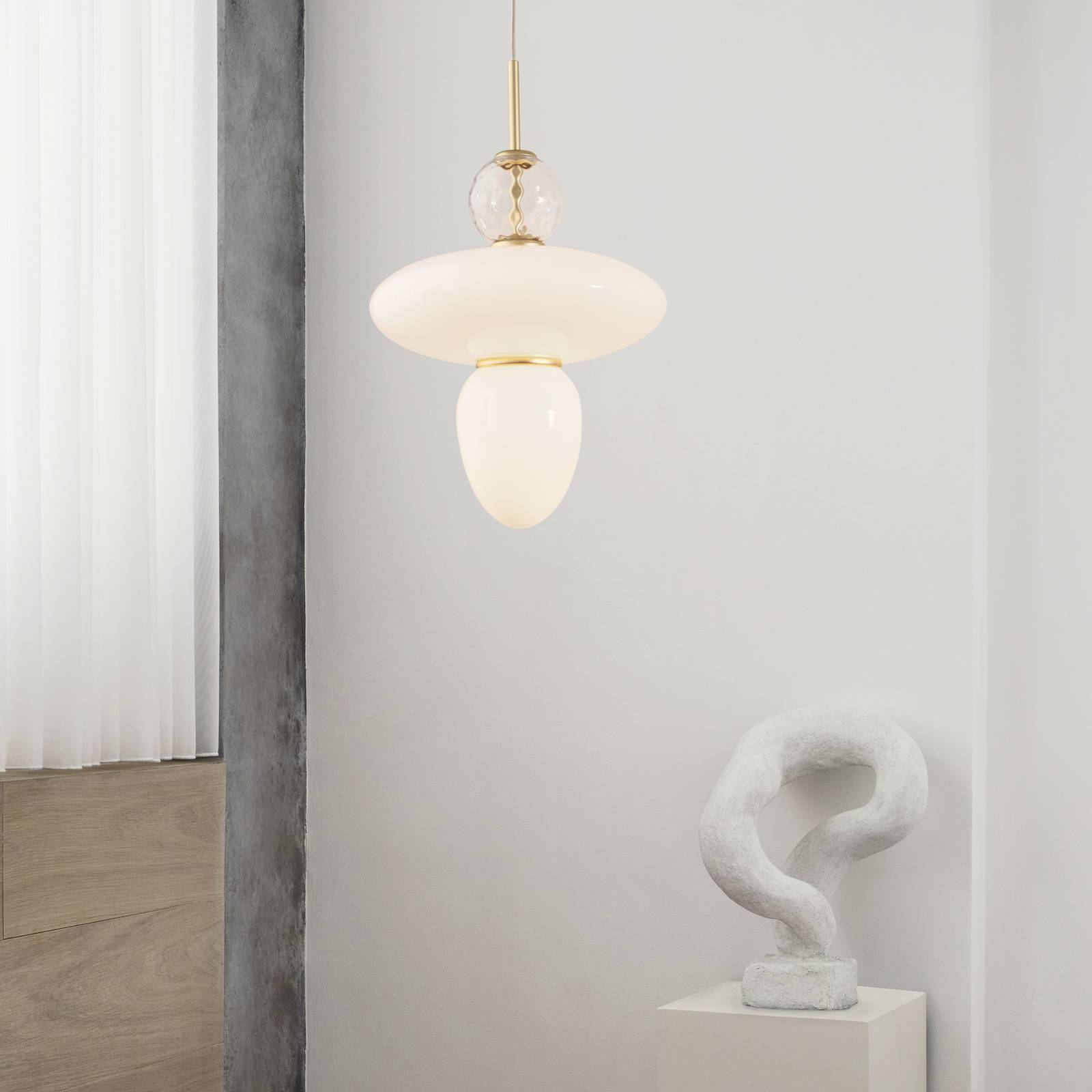Nuura Aps Nuura Rizzatto 43 lampa wisząca, mosiądz/biała