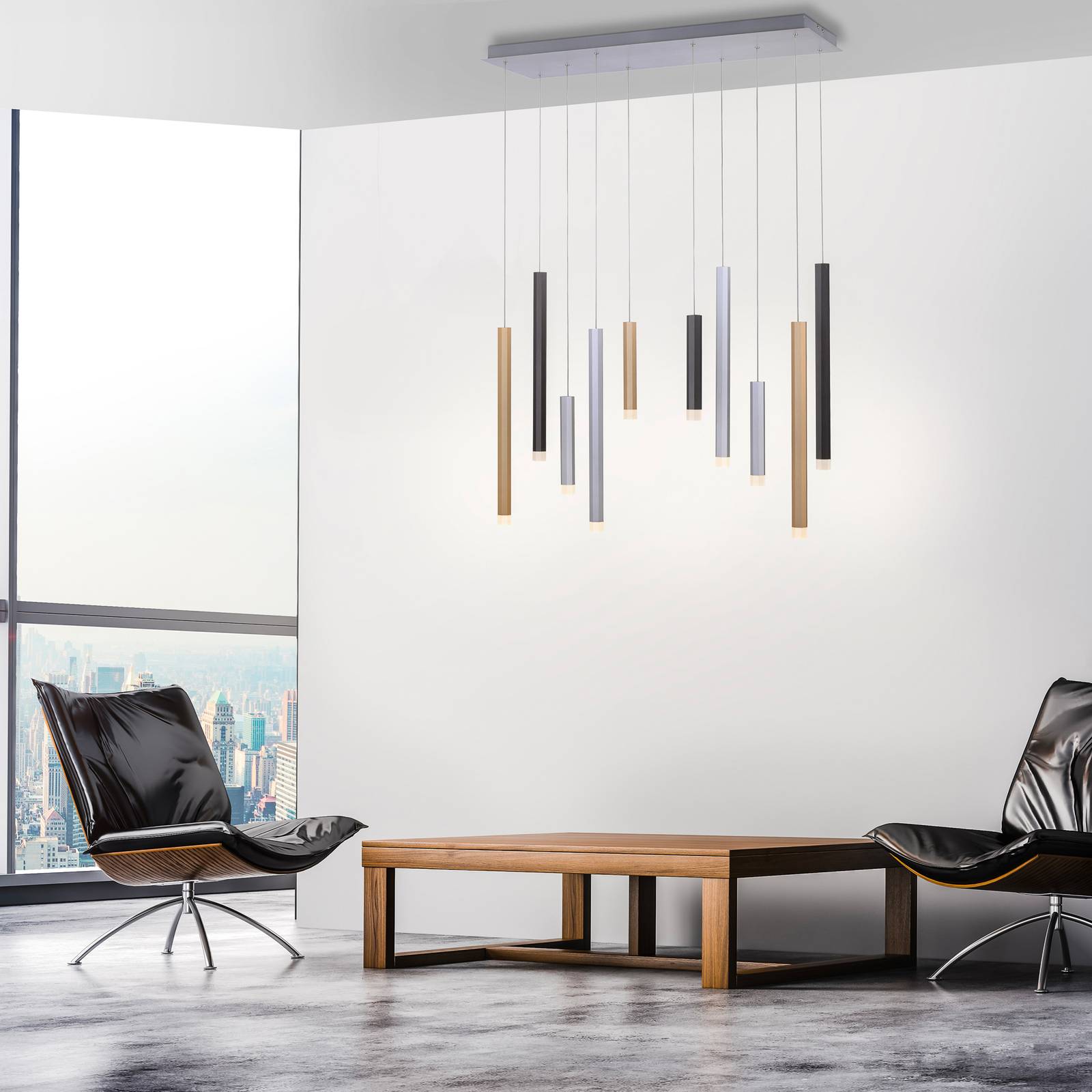 Paul Neuhaus PURE Pure-Gemin lampa wisząca 10-pkt. mix