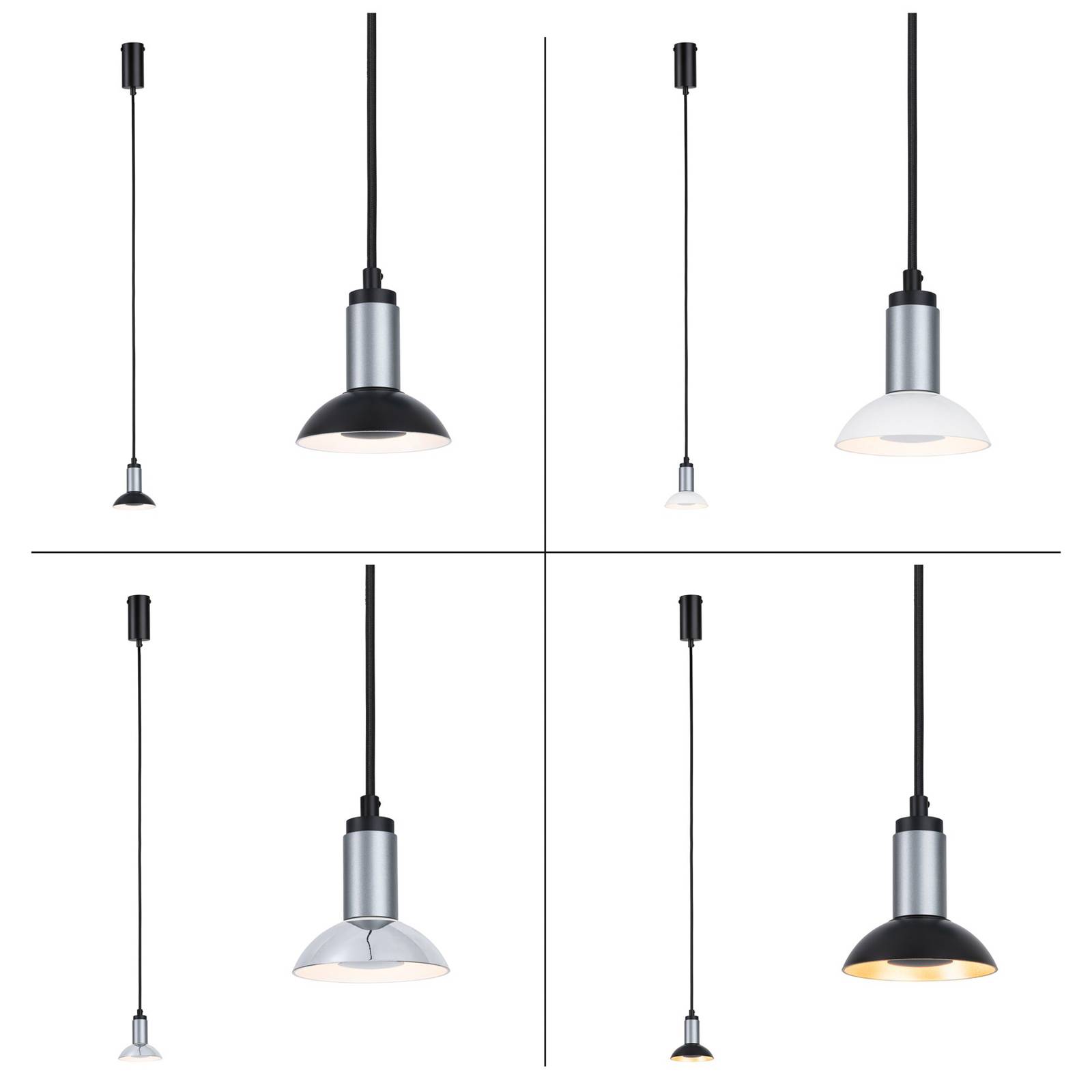 Paulmann Runa lampa wisząca czarna/antracytowa