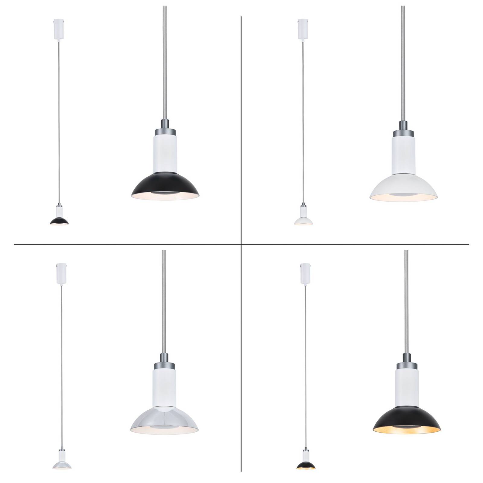 Paulmann Runa lampa wisząca, biała/szara
