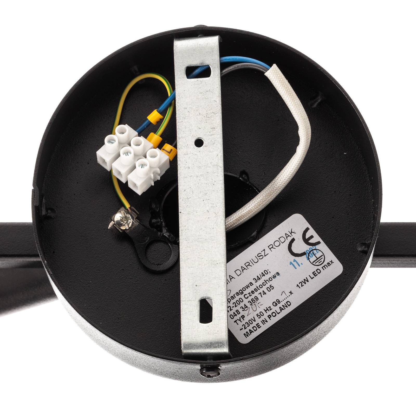 SIGMA Lampa sufitowa Baleo, czarny/opal, 1-punktowa