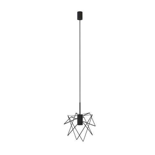 Nowodvorski Lampa wisząca druciana zwis nowoczesna GSTAR śr. 30cm czarny 7795