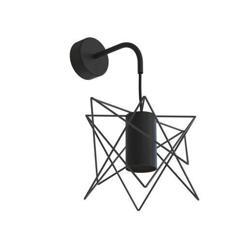Nowodvorski Lampa ścienna druciana kinkiet nowoczesna GSTAR śr. 25cm czarny 7796