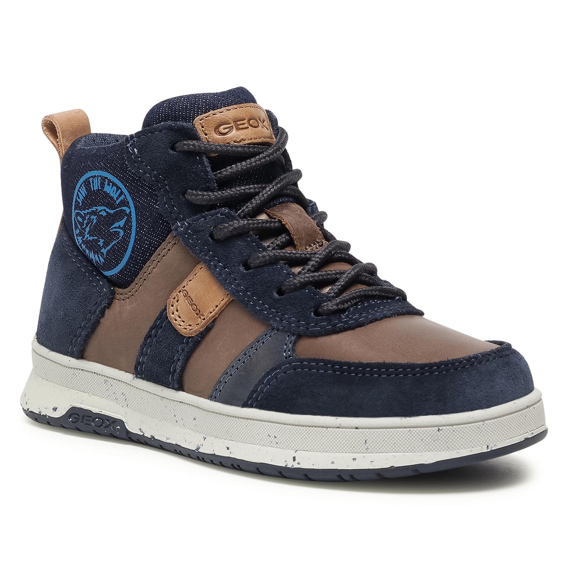 Geox Trzewiki J Astuto B. D J04CXD 0CL22 C6MF4 S Coffee/Navy