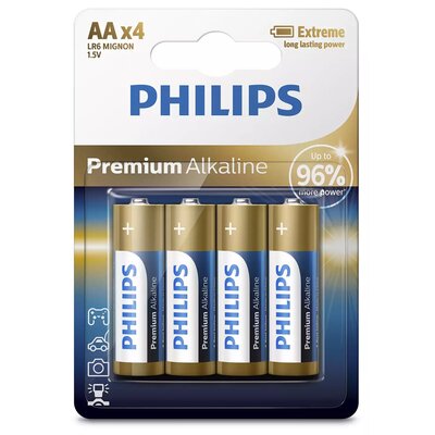 Philips Premium Alkaline AA 4 szt (LR6M4B/10)