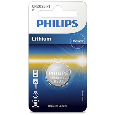 Philips Bateria Lithium 3.0V coin 1 blister (20x2.5) Phil-CR2025/01B