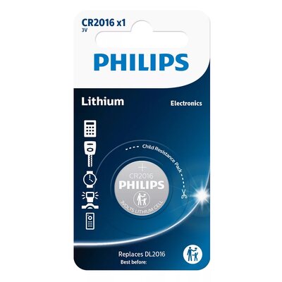 Philips Bateria litowa 3.0V coin 1 blister Phil-CR2016/01B