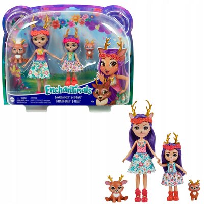 Enchantimals Danessa i Danetta Deer Lalki siostry 2-pak HCF80 HCF80