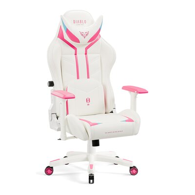 Diablo Chairs Fotel gamingowy Diablo X-Ray Normal Size: Biało-różowy