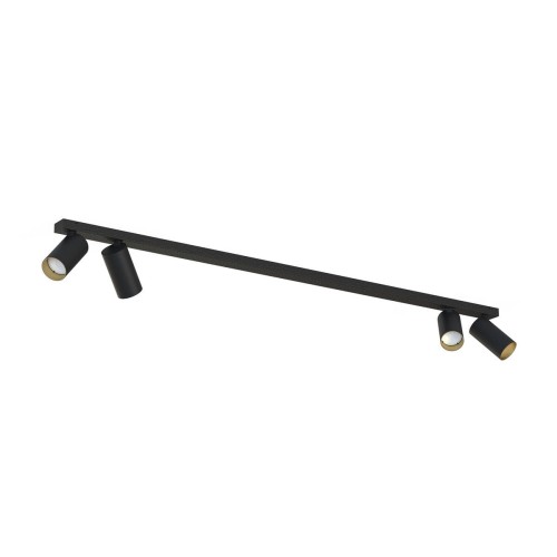 Nowodvorski Lampa punktowa listwa natynkowa MONO IV dł. 118cm GU10 czarny złoty 7768