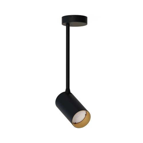 Nowodvorski Lampa punktowa natynkowa MONO LONG S 25cm 10W GU10 czarny złoty 7673