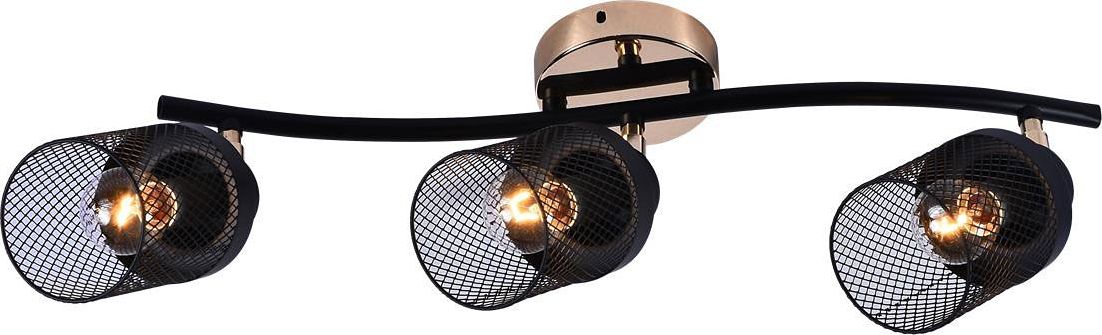 Lampa sufitowa Lumes Czarno-złota potrójna lampa sufitowa druciana - EX791-Gisso