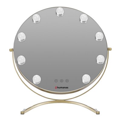 Humanas Lusterko kosmetyczne HUMANAS HS-HM03 Złoty