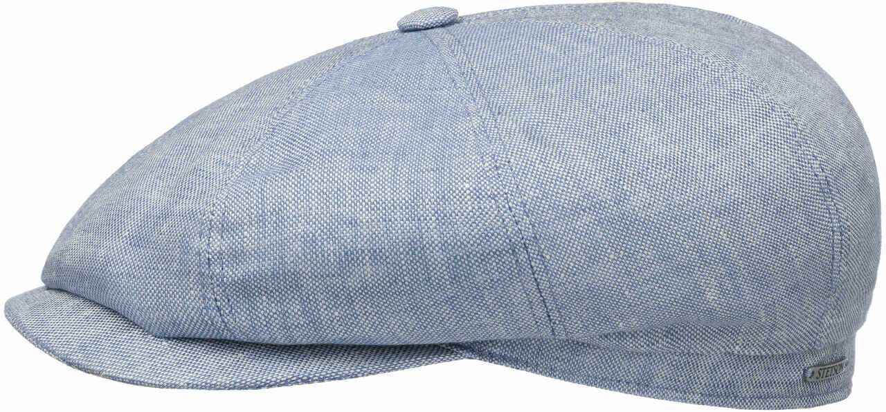 Płaski Kaszkiet z Lnu Hatteras Classic by Stetson, jasnoniebieski, 58 cm