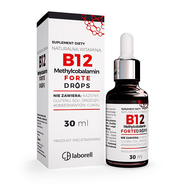 Laborell Witamina B12, Forte Drops, 30 ml