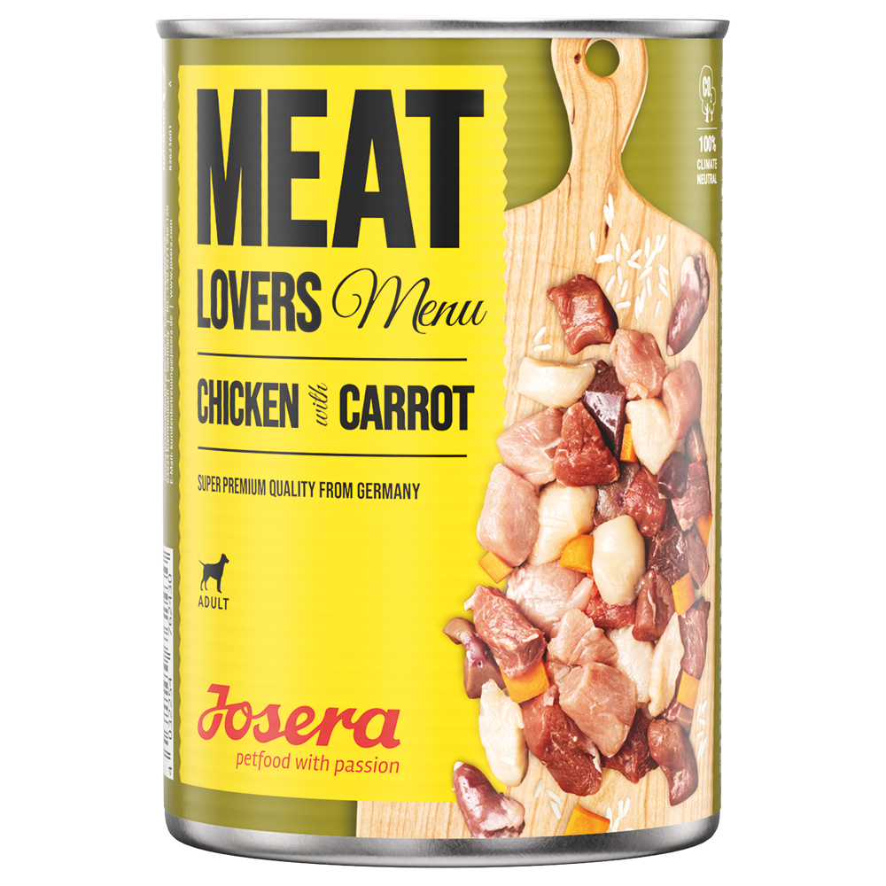 9 + 3 gratis! Josera Meatlovers, 12 x 800 g - Menu, Kurczak i marchew