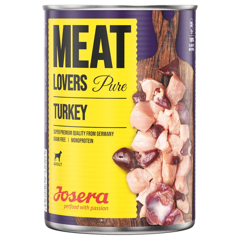 Megapakiet Josera Meatlovers Pure, 12 x 800 g -  Indyk