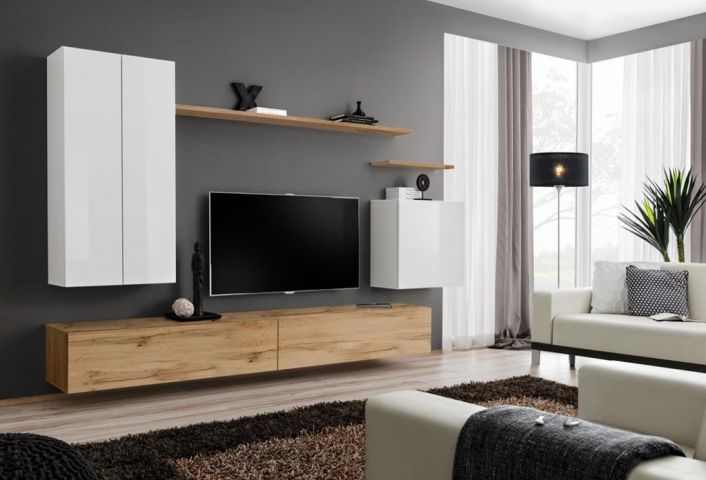 ASM Meble Meblościanka SWITCH II w stylu nowoczesnym do salonu ASM Meble