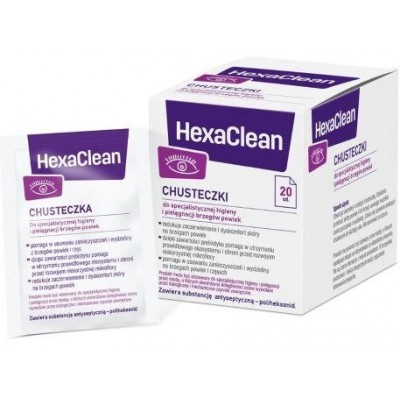 Verco Hexaclean chusteczki do specjalistycznej higieny i pielęgnacji brzegów powiek x 20 szt