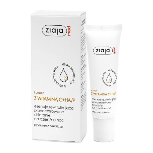 Ziaja med kuracja dermatologiczna z wit.C + HA/P esencja rewitalizująca 30 ml