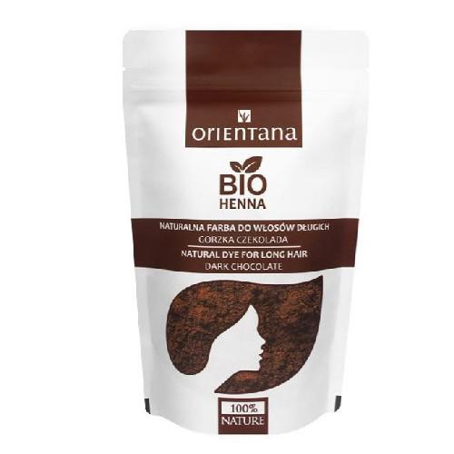 Orientana Bio Henna, naturalna roślinna farba do włosów, Gorzka Czekolada, 100 g