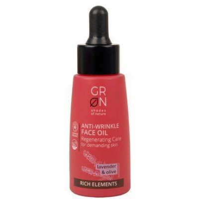 GRN shades of nature Przeciwzmarszczkowy olejek do twarzy z lawendą i oliwą z oliwek RICH ELEMENTS 122/30378