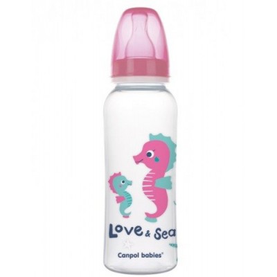 Canpol babies Canpol Butelka 250ml LOVE&SEA : Kolor - Różowy 59/400