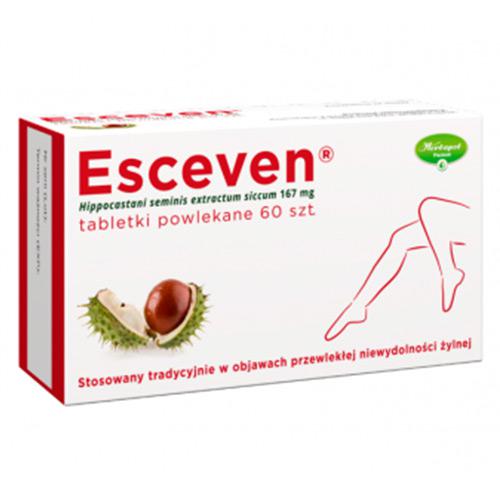 Esceven, 60 tabletek - Lek ziołowy z wyciągiem z kasztanowca  - >>> DARMOWA od 149zł 