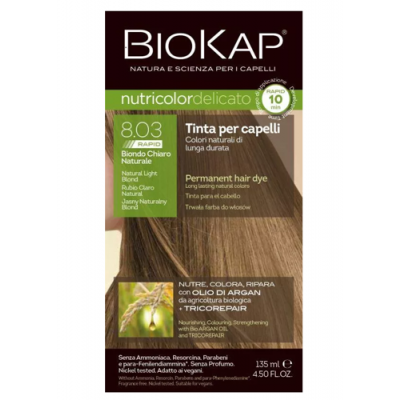 Zdjęcia - Farba do włosów Bios Protein Biokap Nutricolor Delicato Rapid  8.03 Jasny Naturalny Blon 