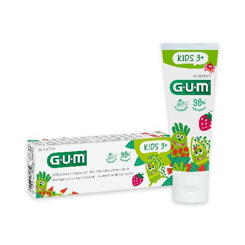 GUM Butler GUM Toothpaste Kids Monster - pasta do mycia zębów w formie żelu dla dzieci w wieku 2-6 lat, 50 ml, smak truskawkowy 3000