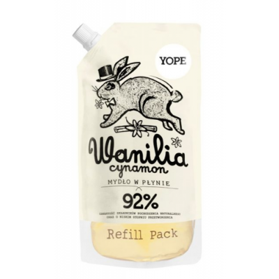 Yope Uzupełniacz Mydło Naturalne W Płynie Yope Wanilia Cynamon 500 ml (Refill) YOPEWANILIACYNAMONDOY