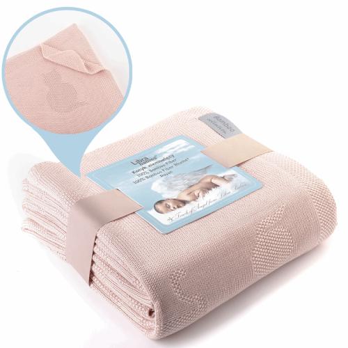 LIBRA-BABIES Libra- Babies Kocyk bambusowy 80x100cm Różowy