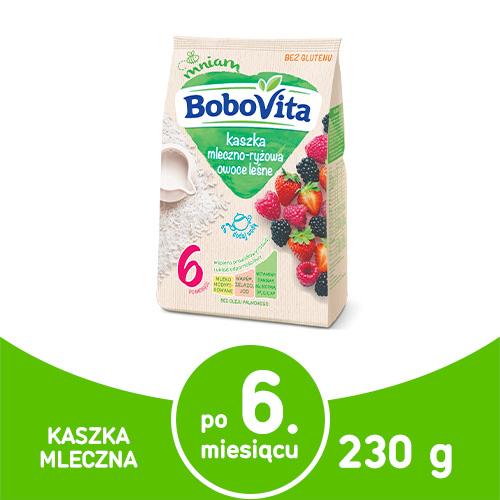Bobovita Kaszka mleczno-ryżowa o smaku owoców leśnych