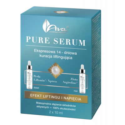 Ava Labolatorium Laboratorium Pure Serum Kuracja liftingująca Efekt liftingu i napięcia 4488