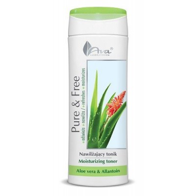 Ava Labolatorium Laboratorium Nawilżający Tonik do Twarzy Pure & Free, Aloe Vera i Allantoina, Laboratorium, 250ml