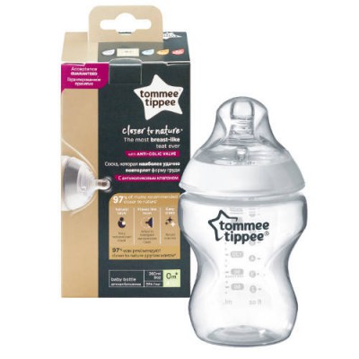 Tommee Tippee Closer to Nature Butelka do karmienia 260ml 0m+ 3 szt.