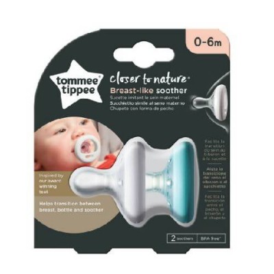 Tommee Tippee CTN smoczek uspokajający breast-like sooter 0-6 m, 2 sztuki Duży wybór produktów | Dostawa kurierem DHL za 10.90zł !!!| Szybka wysyłka do 2 dni roboczych! | 9097626