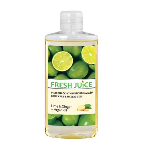 Fresh Juice Fresh Juice Lime & Ginger + Argan oil Pielęgnacyjny olejek do masażu 150ml