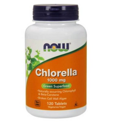 NOW Foods - Chlorella, Rozerwane Ściany Komórkowe, 1000mg, 120 tabletek