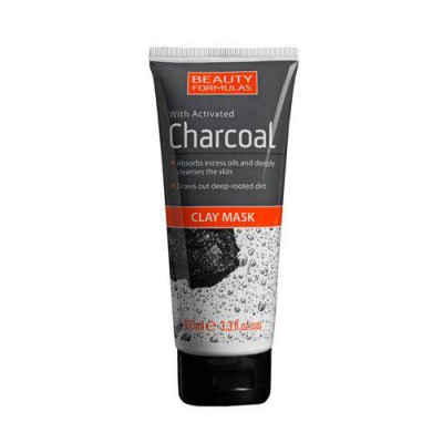 Beauty Formulas Charcoal Maseczka z glinką głęboko oczyszczająca z aktywnym węglem 100ml