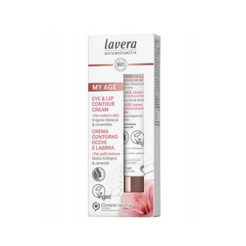 Lavera Krem pielęgnujący kontur ust i oczu dla cery dojrzałej z wyciagiem z bio hibiskusa i naturalnymi ceramidami 15ml 635573