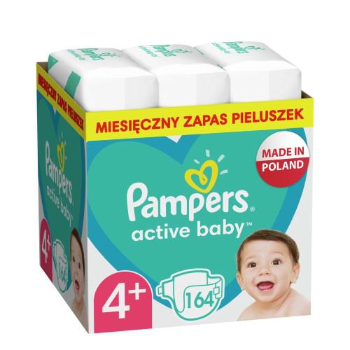 Pampers PROCTER & GAMBLE Active Baby 4+ 10-15 kg pieluchy x 164 szt