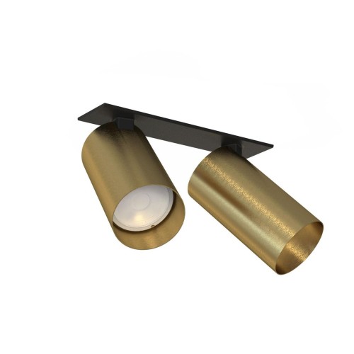 Nowodvorski Lampa 2 punktowa podtynkowa MONO SURFACE II 10W GU10 czarny mosiądz 7745
